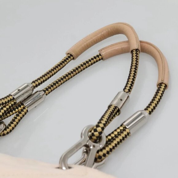 CHANEL COCO Mark Tote Bag No.5 Canvas White Silver CC Auth gh524 - Picture 8 of 16